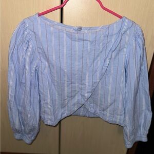 Zara kids girl Blue Striped blouse size 10yr (140cm)
